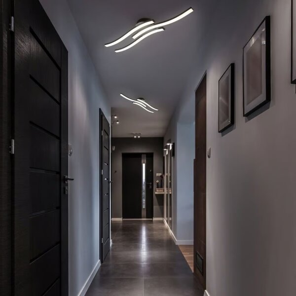 LED таванно осветително тяло 3xLED/6W/230V 2700K черно