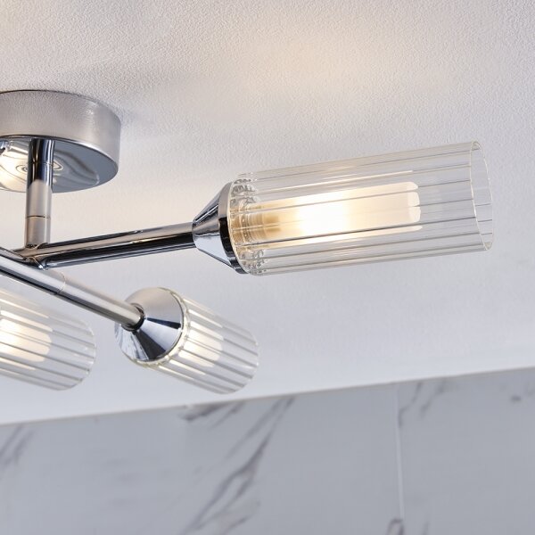 Endon 95045 - Полилей за повърхностен монтаж в баня NATORI 6xG9/3W/230V IP44 лъскав хром