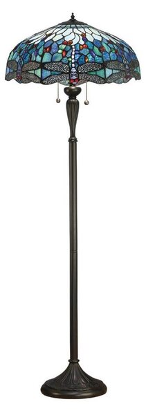 Endon 64069 - Подова лампа Tiffany DRAGONFLY 2xE27/60W/230V Ø 50 см