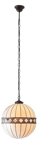 Endon 67045 - Полилей с верига Tiffany FARGO 1xE27/60W/230V Ø 40 см