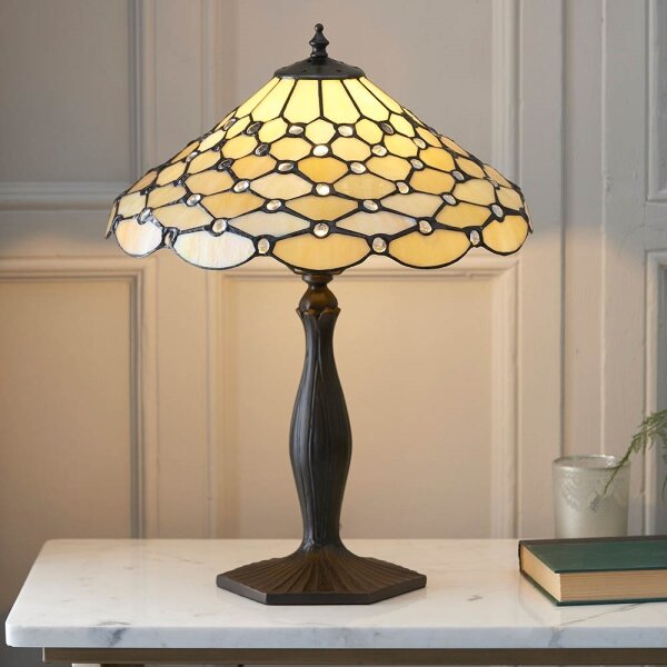 Endon 64301 - Настолна лампа Tiffany PEARL 1xE27/60W/230V, диаметър 37 см