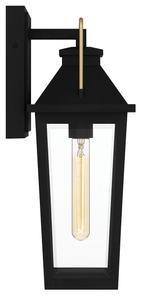 Quoizel QZ-BUCKLEY-M-MBK - Външно стенно осветително тяло BUCKLEY M 1xE27/40W/230V IP44