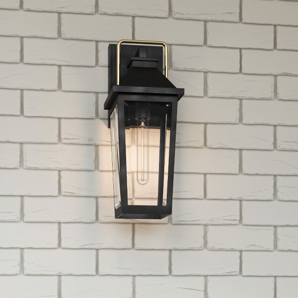 Quoizel QZ-BUCKLEY-M-MBK - Външно стенно осветително тяло BUCKLEY M 1xE27/40W/230V IP44