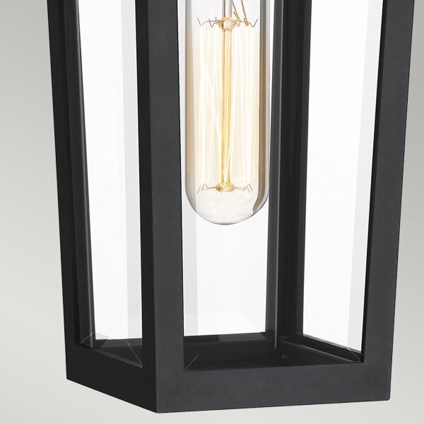 Quoizel QZ-BUCKLEY-S-MBK - Външно стенно осветително тяло BUCKLEY S 1xE27/40W/230V IP44