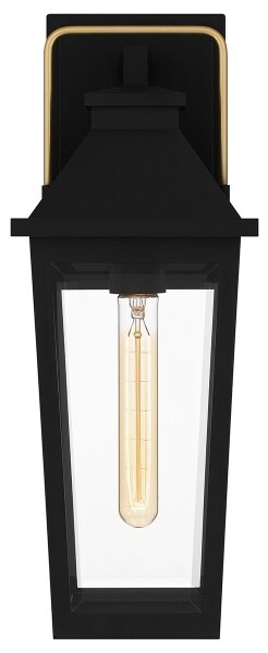 Quoizel QZ-BUCKLEY-M-MBK - Външно стенно осветително тяло BUCKLEY M 1xE27/40W/230V IP44