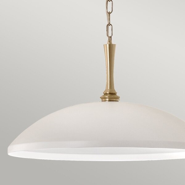 Kichler KL-DELAROSA-P-WH - Пендел DELAROSA 1xE27/60W/230V бял/месинг