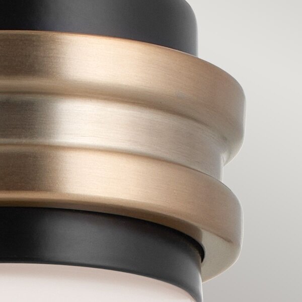 Kichler KL-FARUM1-BK - LED Лампа за баня FARUM 1xG9/3W/230V черен/месинг