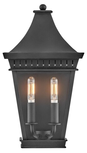 Hinkley HK-CHAPEL-HILL7-MB - Екстериорна лампа CHAPEL HILL 2xE14/40W/230V IP44