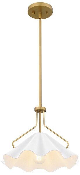 Quoizel QZ-MEJIA-1P-S-AB - Висящ полилей MEJIA 1xE27/60W/230V Ø 35,6 cm месинг