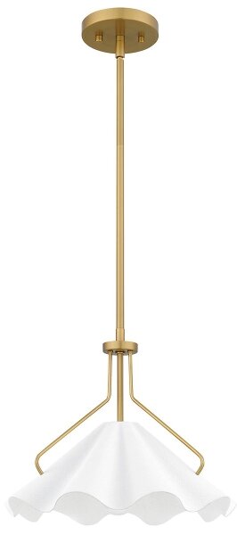 Quoizel QZ-MEJIA-1P-S-AB - Висящ полилей MEJIA 1xE27/60W/230V Ø 35,6 cm месинг