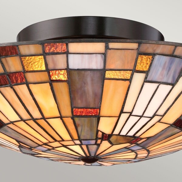 Quoizel QZ-INGLENOOK-F-SMALL-Таванно осветително тяло INGLENOOK 2xE27/60W/230V Ø40,7 см
