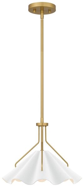 Quoizel QZ-MEJIA-1P-S-AB - Висящ полилей MEJIA 1xE27/60W/230V Ø 35,6 cm месинг
