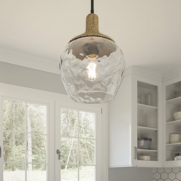 Quoizel QZ-ROYER-1P-MBK - Висящ полилей ROYER 1xE27/60W/230V Ø 30,2 cm