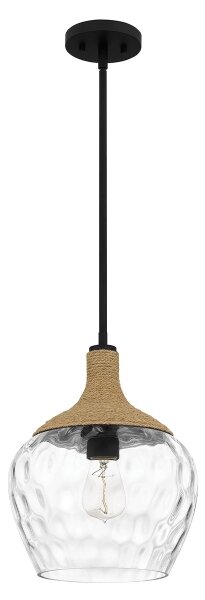 Quoizel QZ-ROYER-1P-MBK - Висящ полилей ROYER 1xE27/60W/230V Ø 30,2 cm