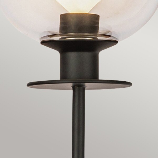 Alora Mood ALM-SYLVIA-1WB-BK-CL - Аплик SYLVIA 1xE14/40W/230V черен
