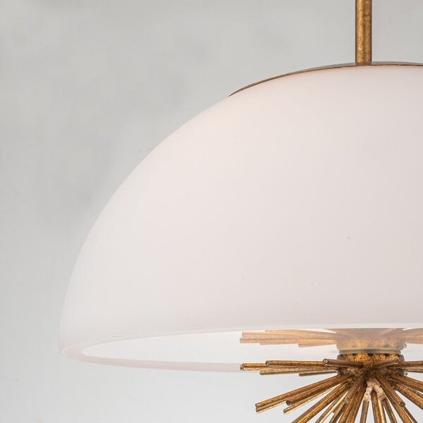 Quoizel STARING-3P-DG-OPAL-Висящ полилей STARING 3xE14/40W/230V Ø 45,7cm златист