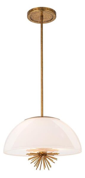 Quoizel STARING-3P-DG-OPAL-Висящ полилей STARING 3xE14/40W/230V Ø 45,7cm златист