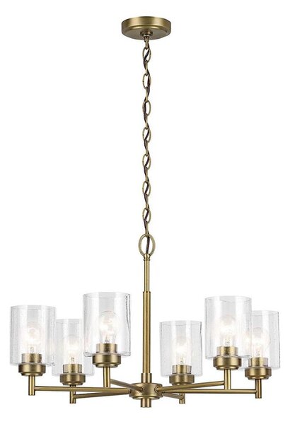 Kichler KL-WINSLOW6-NBR - Пендел WINSLOW 6xE27/60W/230V месинг