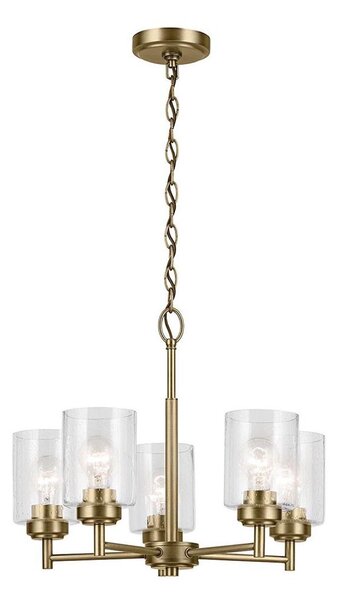 Kichler KL-WINSLOW5-NBR - Пендел WINSLOW 5xE27/60W/230V месинг