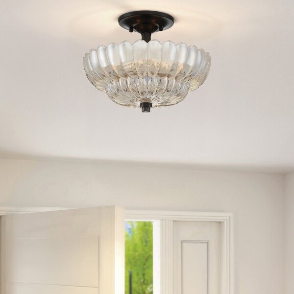 Quoizel QZ-WHITECAP-SF-S - Плафон WHITECAP 3xE14/40W/230V Ø 29,7 cm