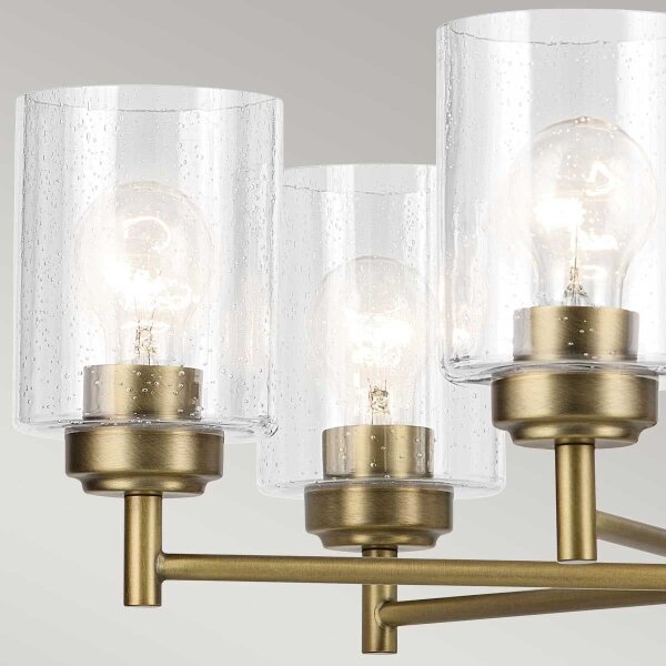 Kichler KL-WINSLOW5-NBR - Пендел WINSLOW 5xE27/60W/230V месинг
