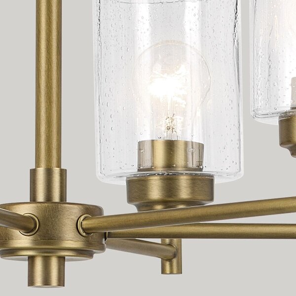 Kichler KL-WINSLOW6-NBR - Пендел WINSLOW 6xE27/60W/230V месинг