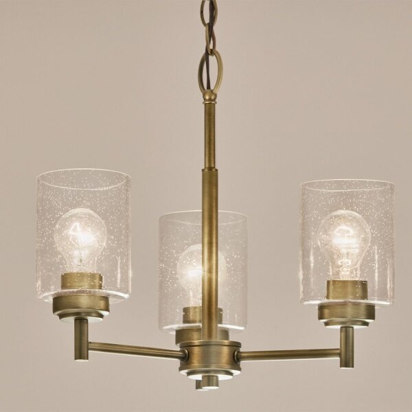 Kichler KL-WINSLOW3-NBR - Пендел WINSLOW 3xE27/60W/230V месинг