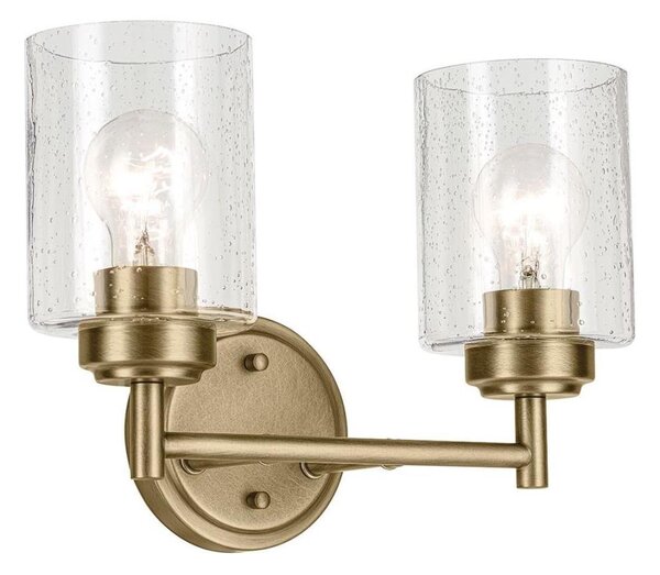Kichler KL-WINSLOW-2W-NBR - Аплик WINSLOW 2xE27/60W/230V месинг