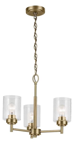 Kichler KL-WINSLOW3-NBR - Пендел WINSLOW 3xE27/60W/230V месинг