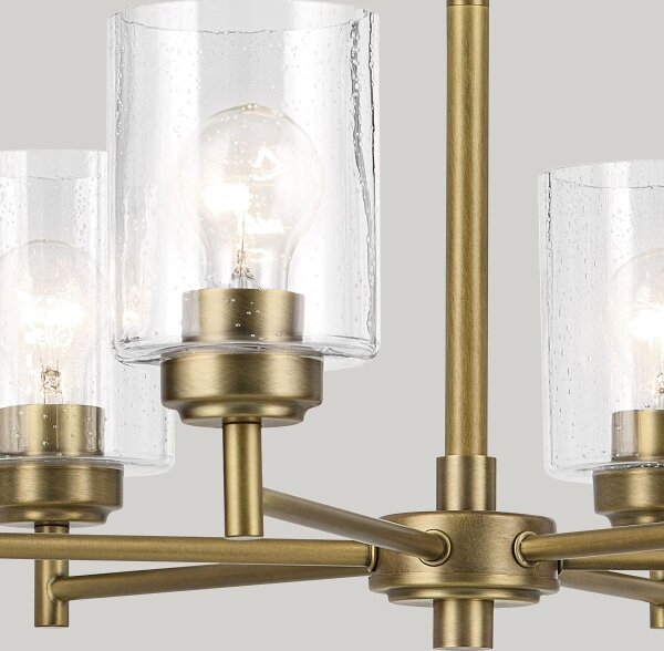 Kichler KL-WINSLOW6-NBR - Пендел WINSLOW 6xE27/60W/230V месинг