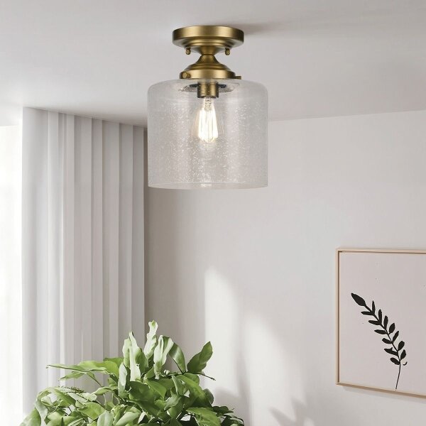 Kichler KL-WINSLOW-SF-NBR-Плафон WINSLOW 1xE27/60W/230V Ø 21,6cm месинг