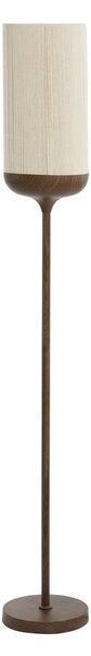 Тъмнокафява подова лампа с текстилен абажур (височина 159 cm) Dania – Light & Living