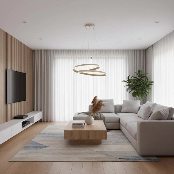 LED полилей на кабел CASHMERE LED/75W/230V Ø 60 см бежов
