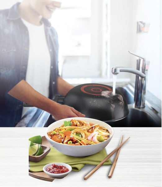Уок тиган с незалепващо покритие ø 28 cm Simply Clean Red B5671953 – Tefal