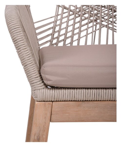 Бежов градински стол от масивно дърво Pomona – Garden Pleasure