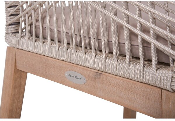 Бежов градински стол от масивно дърво Pomona – Garden Pleasure