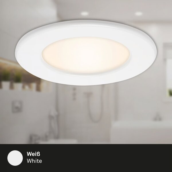 Комплект 3x вградени LED осветителни тела за баня LED/6W/230V 3000K IP44 бели