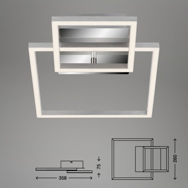 LED Димируем таванен плафон LED/12W/230V 3000K матов хром