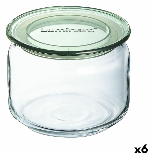 Буркан Luminarc Pure Jar Зелен Cтъкло 500 ml (6 броя)