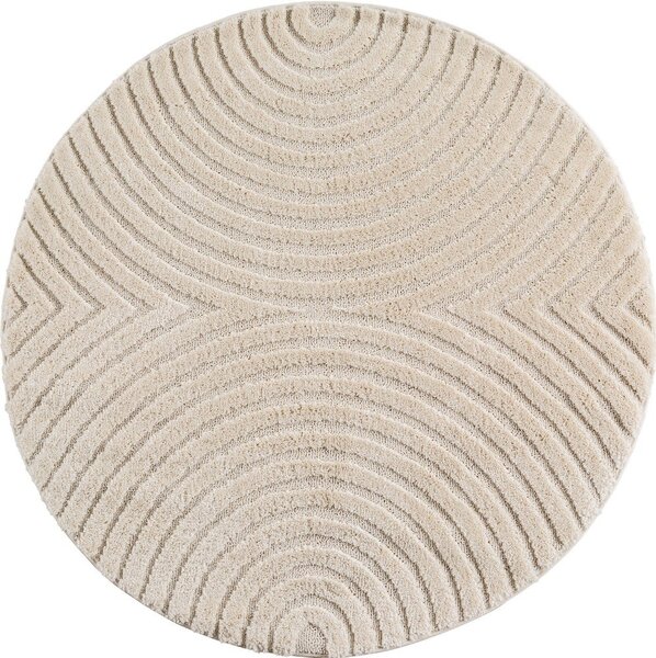 Кремав кръгъл килим ø 80 cm Art 1122 – Ayyildiz Carpets
