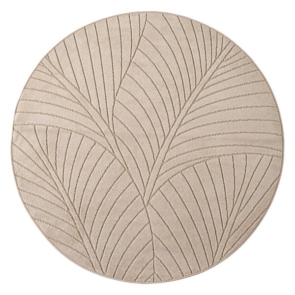 Бежов кръгъл килим за открито и закрито ø 80 cm Nova 1203 – Ayyildiz Carpets