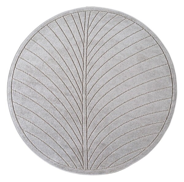 Кръгъл килим за открито и закрито в сребрист цвят ø 80 cm Nova 1204 – Ayyildiz Carpets