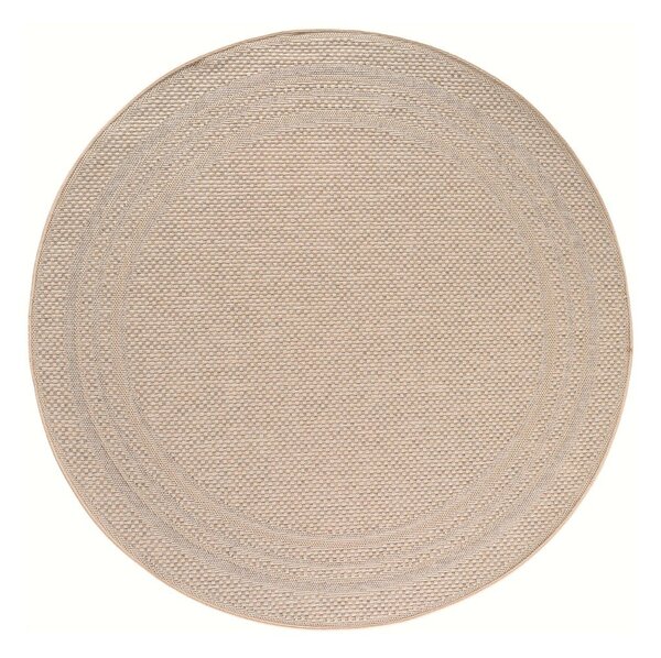 Бежов кръгъл килим за открито и закрито ø 80 cm Desert 1304 – Ayyildiz Carpets