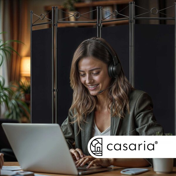 Сгъваема преградна стена 180 x 163 см aнтрацит