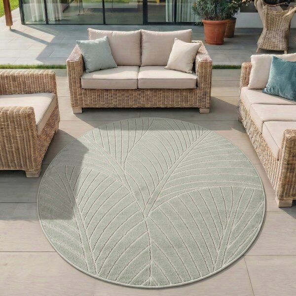 Зелен кръгъл килим за открито и закрито ø 80 cm Nova 1203 – Ayyildiz Carpets
