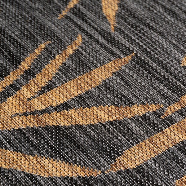 Черен/кафяв килим за открито и закрито 60x100 cm Mira 1451 – Ayyildiz Carpets