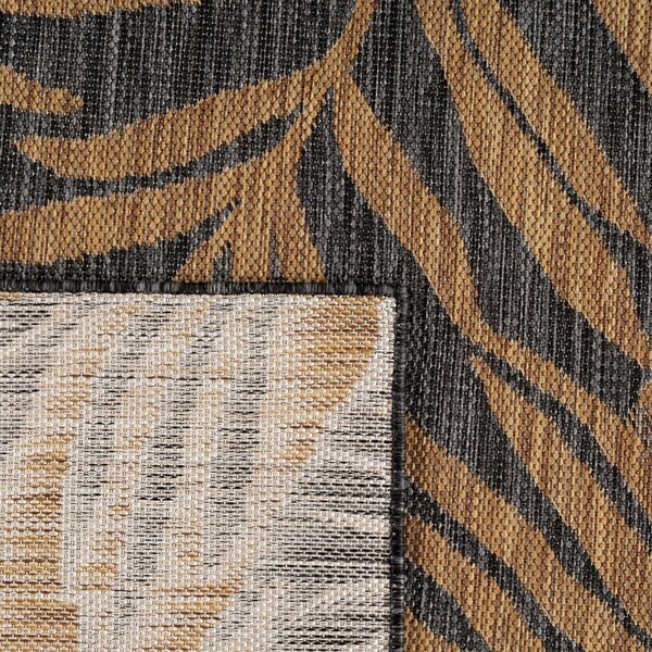 Черен/кафяв килим за открито и закрито 60x100 cm Mira 1451 – Ayyildiz Carpets