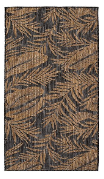 Черен/кафяв килим за открито и закрито 60x100 cm Mira 1451 – Ayyildiz Carpets
