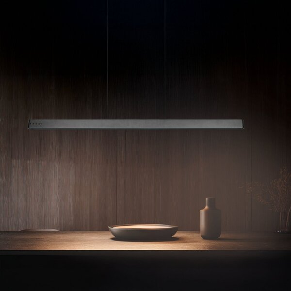 Trio Lighting LED висяща лампа Donegal, черна, дължина 150 cm, CCT, Затъмняване, Черен, Дневна/трапезария, Метал, Модерен