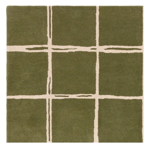 Зелен ръчно изработен вълнен килим 120x170 cm – Asiatic Carpets
